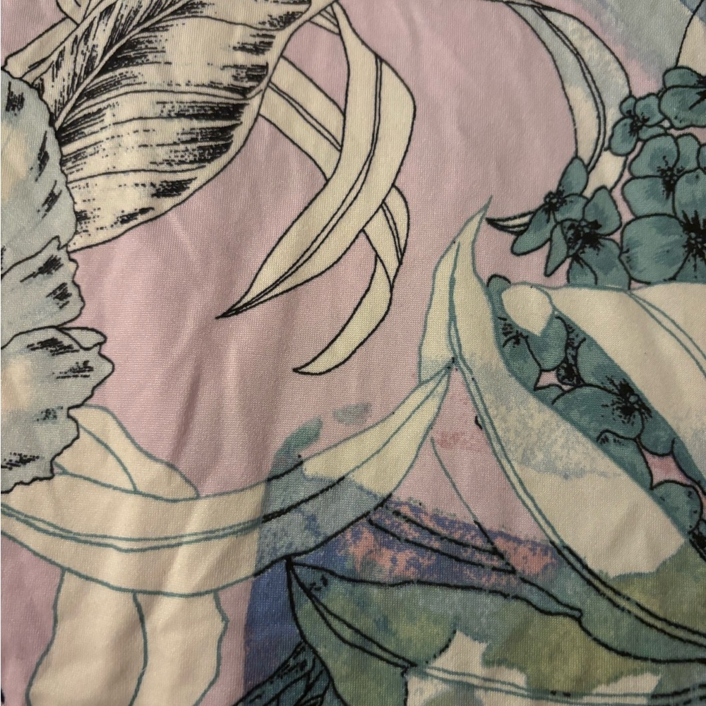 Linea Donatella Lavender Floral Lace-Trim Cami Pajama Top - Picture 11 of 12